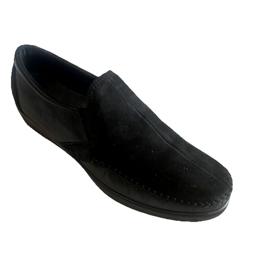 SAS Dream Women 9N  Black Leather Suede Tripad Comfort Loafers Moc Shoes